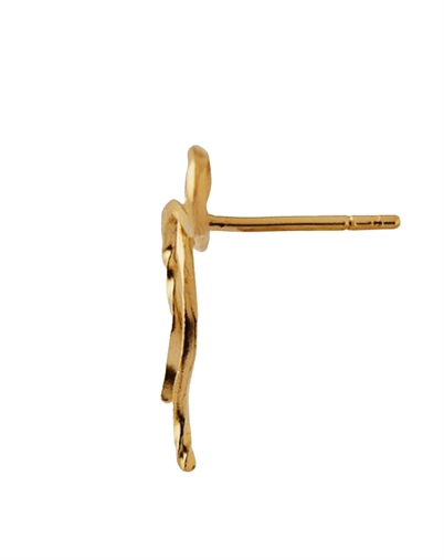 Stine A - Flow Bow Single Ørering - Guldfarvet